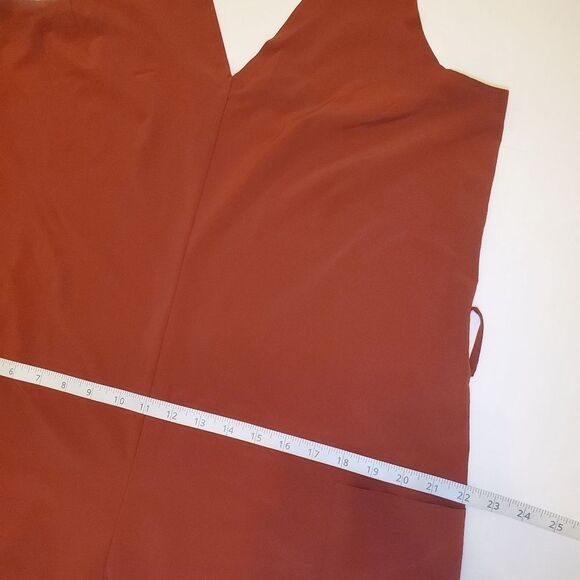 Athleta Women's Jumpsuit Medium Petite Burgundy Sarasota Wide Leg Sleeveless - Picture 12 of 15